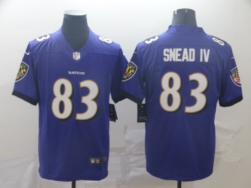Men's Baltimore Ravens Willie Snead IV #83 Purple Jersey